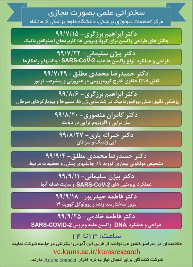 عناوین ژورنال کلاب های مرکز